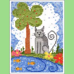 Chips the Cat Cross Stitch