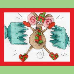 Mistletoe the Mouse, Christmas Cracker, Cross Stitch