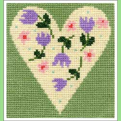 Floral Heart Cross Stitch