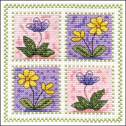 Flower Quartet Cross Stitch