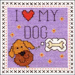 I Love My Dog Cross Stitch