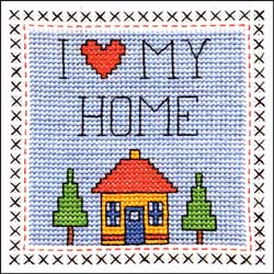 I Love My Home Cross Stitch