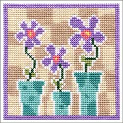 Potted Flowers Cross Stitch