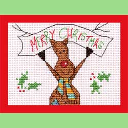 Red the Reindeer, Greetings, Cross Stitch