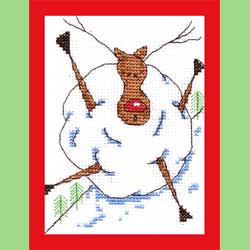 Red the Reindeer, Snowball, Cross Stitch
