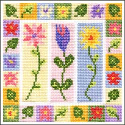 Trio of Flowers Cross Stitch