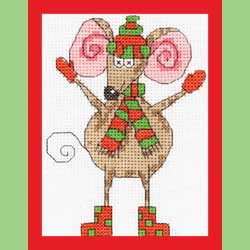 Mistletoe the Mouse, Winter Warmers, Cross Stitch