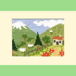 House on Hill Cross Stitch